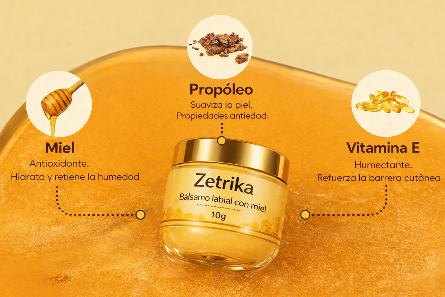 Chau Labios Secos - Bálsamo de miel de abeja